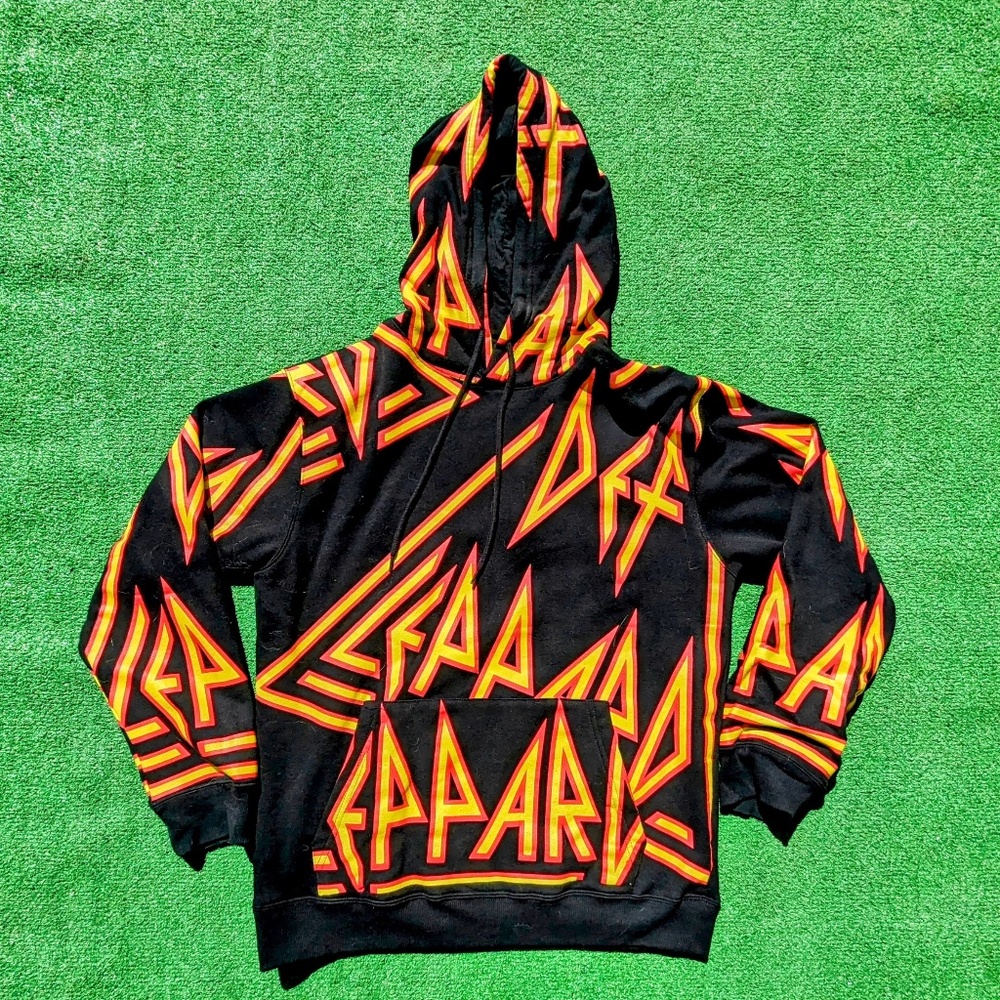 Def Leppard Pyromania/Hysteria/Adrenalize/High & Dry Pullover Hoodie Small New